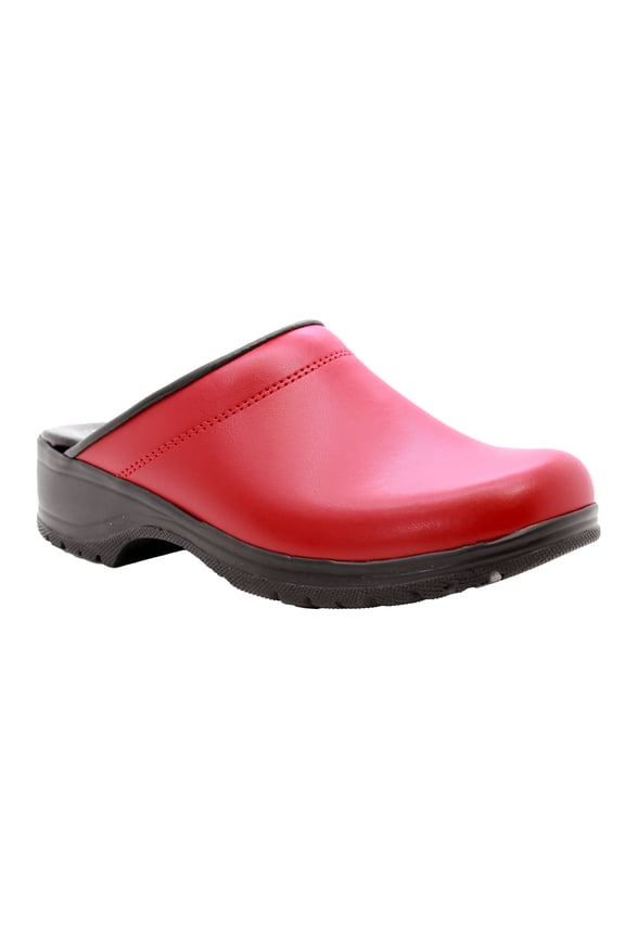 BJORK Flex Pro Open Back Leather Clogs (Red Leather EU-36)