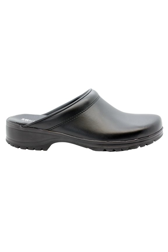 BJORK Flex Pro Open Back Leather Leather Clogs (Black Leather EU-36)