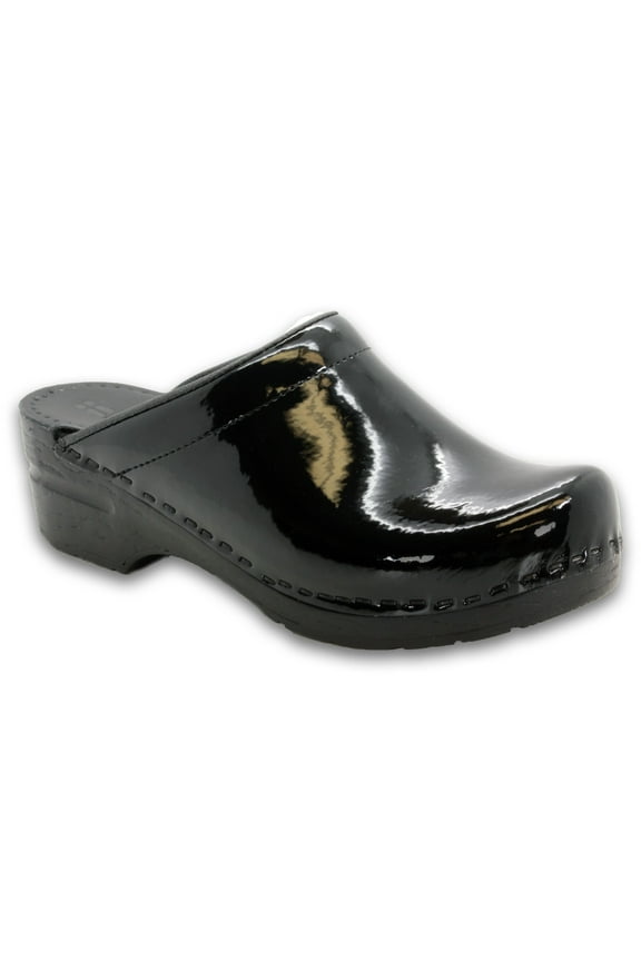 Flexible Clog in Patent Leather (Black, EU-40)