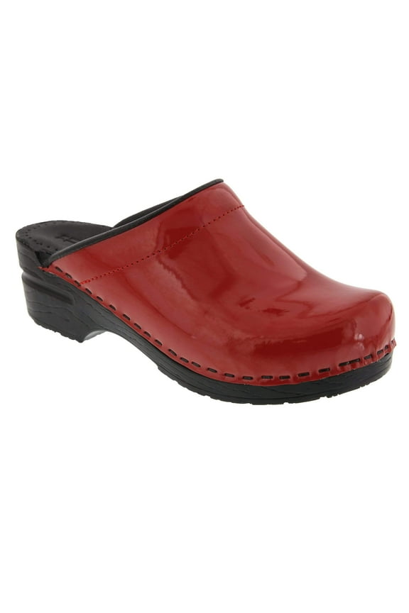 Flexible Clog in Patent Leather (Red, EU-38)