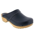 thumbnail image 1 of BJORK Maja Open Back Wood Leather Clogs (Navy - EU39), 1 of 9