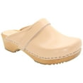 thumbnail image 1 of BJORK Maja Open Back Wood Leather Clogs (Nude - EU38), 1 of 8