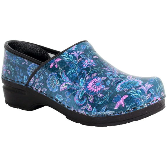 BJORK PROFESSIONAL Atalie Printed Leather Clogs