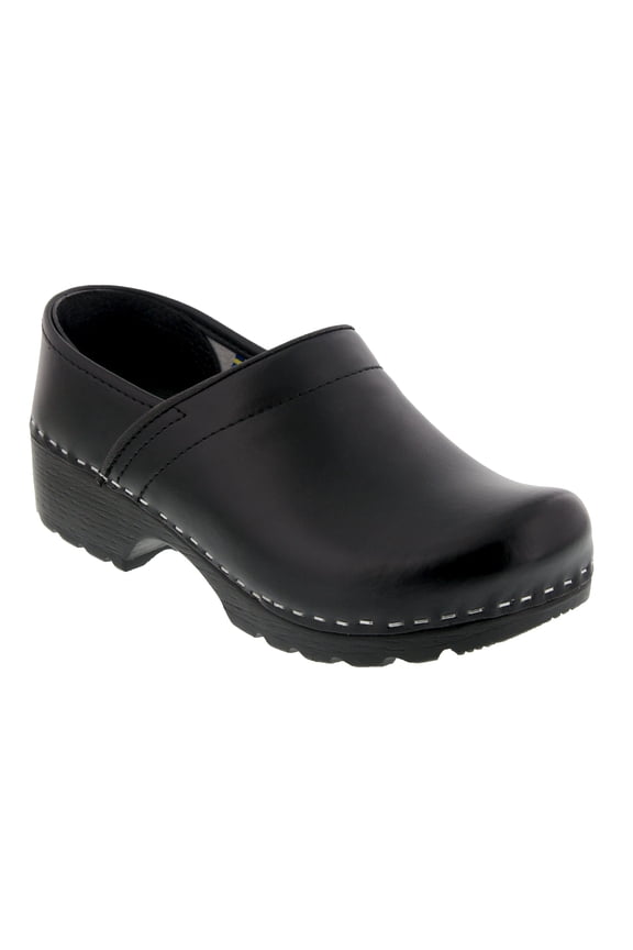 BJORK Swedish Professional Leather Clogs (Black Smooth - EU36)