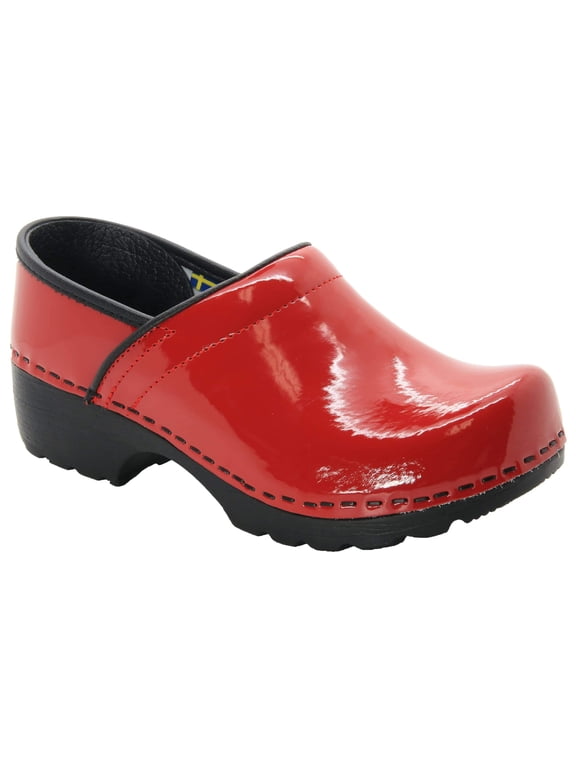 BJORK Swedish Professional Leather Clogs (Red Patent - EU40)