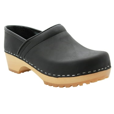 BJORK by KLAGN Tindra Closed Back Wooden Clogs (Black Oiled - EU36)