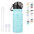 thumbnail image 1 of BJPKPK 18oz Stainless Steel Water Bottle with Straw, Insulated Water Bottle with Leak Proof Lid, Sky Blue Leopard, 1 of 7