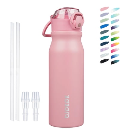 BJPKPK 25oz Stainless Steel Water Bottle with Straw, Insulated Water Bottle, Cosmos