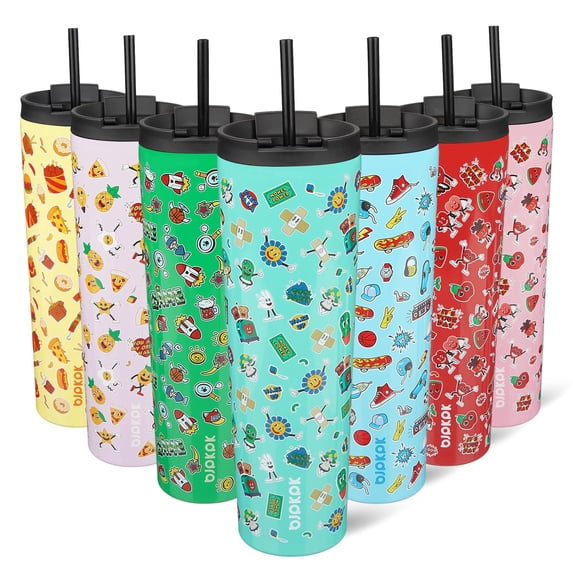 BJPKPK 34oz Stainless Steel Insulated Tumbler With lid And Straw Travel Coffee Thermal Tumblers Cup For Women And Men,Spring Party-Green