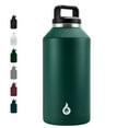 thumbnail image 1 of BJPKPK Half Gallon Water Bottle Insulated, Dishwasher Safe 64 oz Water Bottle with Handle, Leakproof BPA Free Water Jug, Large Stainless Steel Water Bottle for Sports, Army Green, 1 of 6