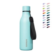 BJPKPK Insulated Water Bottles, 18 oz Stainless Steel Metal Water Bottle with Strap, BPA Free Leak Proof Thermos, Mugs, Flasks, Reusable Water Bottle for Sports