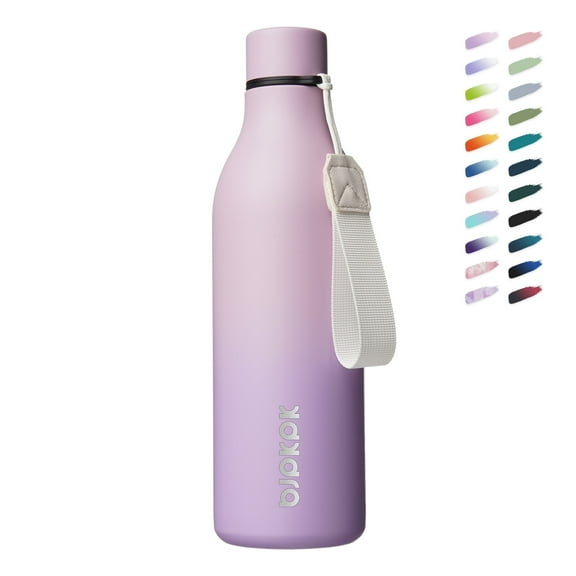 BJPKPK Insulated Water Bottles with Strap,25oz Stainless Steel Metal Flask,Lavender Mist