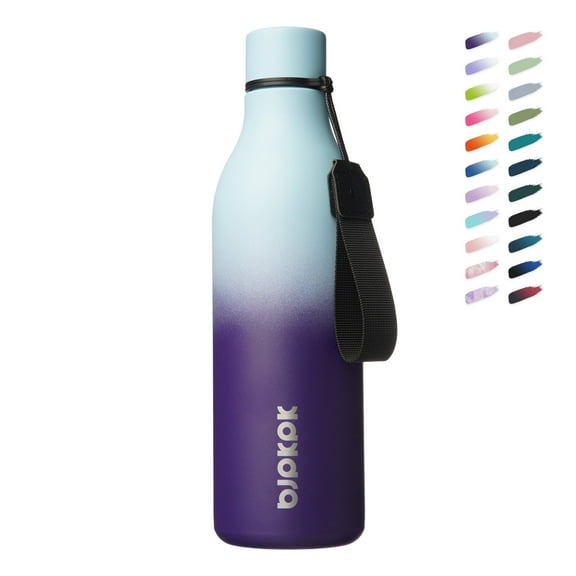 BJPKPK Insulated Water Bottles with Strap,25oz Stainless Steel Metal Flask,Ocean Dream