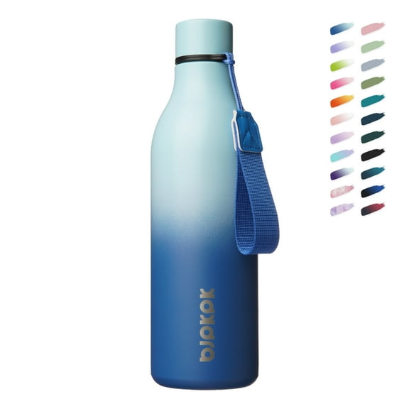 BJPKPK Insulated Water Bottles with Strap,25oz Stainless Steel Metal Flask,Sky