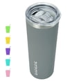 thumbnail image 1 of BJPKPK Skinny Tumbler with Lid 20 oz Stainless Steel Slim Vacuum Insulated Tumblers Cup,Gray, 1 of 6