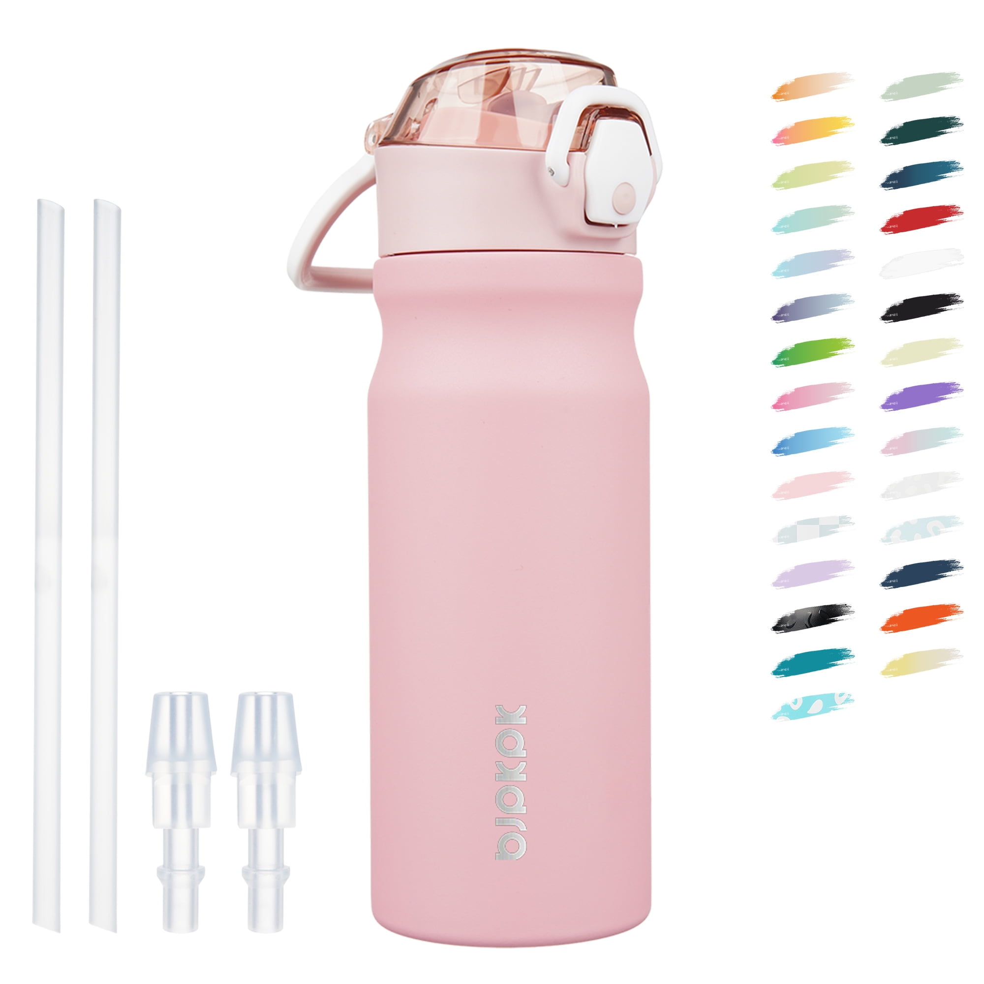 BJPKPK 18oz Light Pink Stainless Steel Insulated Water Bottle, Leak ...