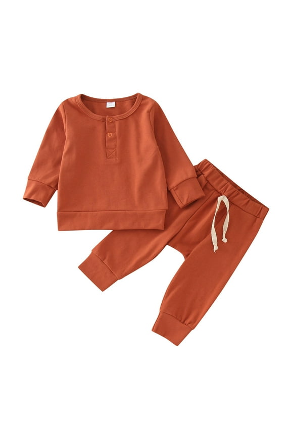 Baby Boy Clothing Sets Baby Long Sleeve Patchwork Sweatshirt Tops Solid Pants Outfit Set 2Pcs Clothes Boys Outfits For 12-18 Months