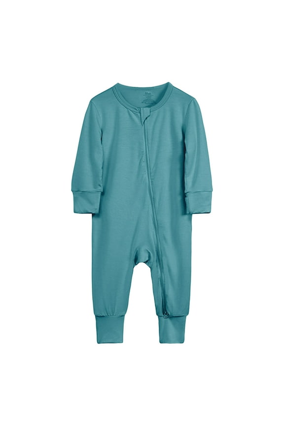 Boy Onesies For Kids Baby Cotton Rompers Footless Pajamas Zipper Long Sleeve Sleeper Jumpsuit For 18-24 Months