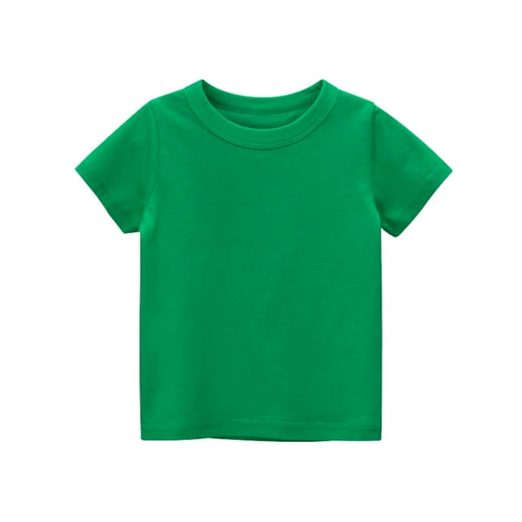 BJUTIR Boys Fashion T Shirts Short Sleeve Toddler Kids Girls Basic T Shirt Casual Summer Tees Shirt Tops Solid Color For 1-2 Years