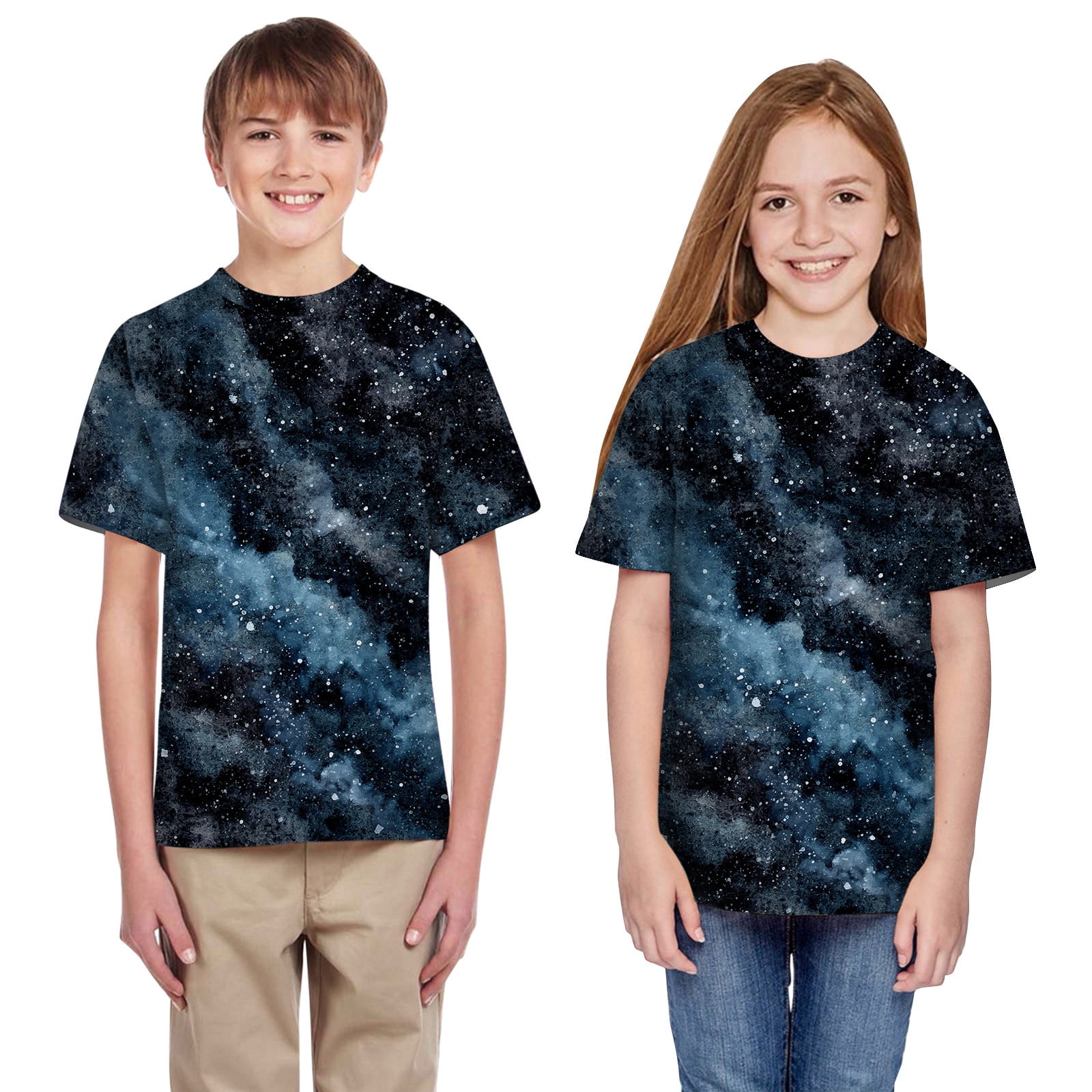 Geometric Floral Summer-Sky T-shirt for Kid (USA Size)