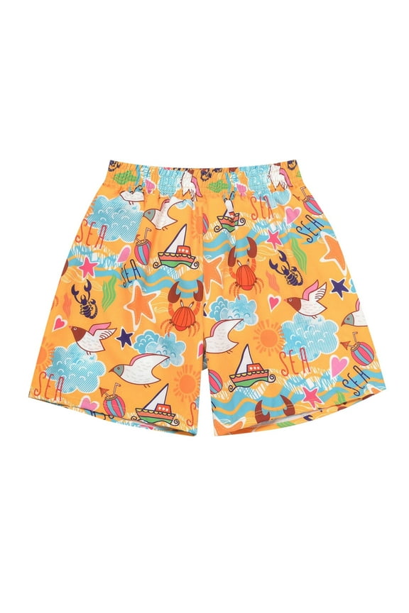 Boys Swim Trunks Beach Shorts Ing Swimming Shorts For Hot Spring Beach Loose Swimming Shorts For Kids Lightweight Orange Swimming Suit Size 8-9 Years
