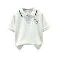 thumbnail image 1 of BJUTIR Boys T Shirts Casual Fashion Printing Lapel Short Sleeved T Shirt Top Athletic Fit Tee Size 5-6 Years, 1 of 4
