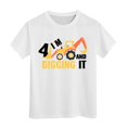 thumbnail image 1 of BJUTIR Boys T Shirts Casual Tops Outdoor Sports Summer Short Sleeve Excavator Graphic Tee Regular Fit Top Size 4-5 Years, 1 of 4