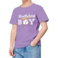 thumbnail image 1 of BJUTIR Boys T Shirts Short Sleeve Happy Brithday Prints T Shirt Trendy Fans Present Tops Flexible Fit Top Size 1-2 Years, 1 of 3
