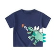 thumbnail image 1 of BJUTIR Boys T Shirts Toddler Fashion Dinosaur Print Cute Short Sleeve Round Neck T Shirt Leisure Top Size 5-6 Years, 1 of 3