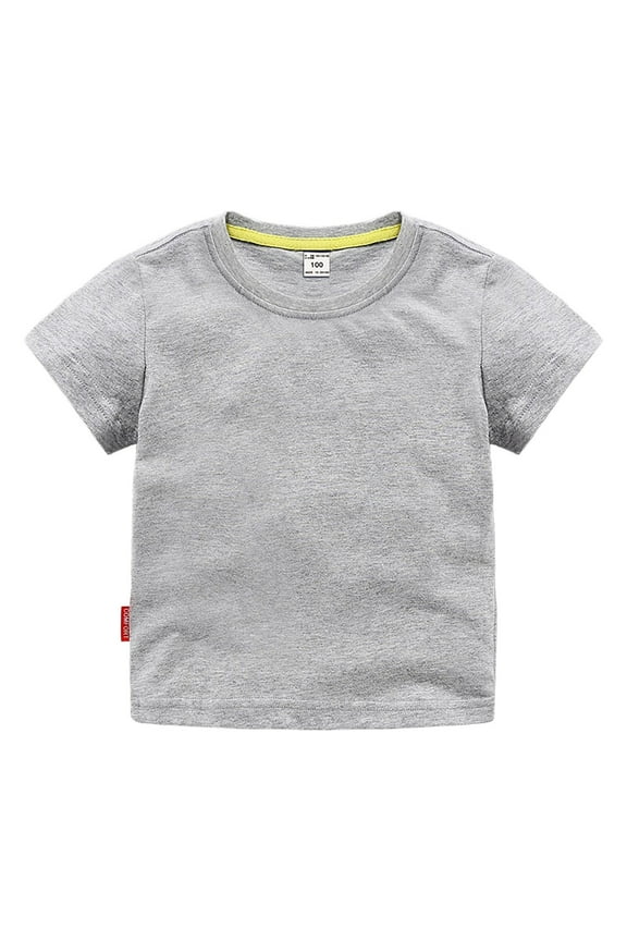 Boys Tshirts Kids Tops Classic Fit Crewneck T Shirt | Organic Cotton Soft Multi Pack Short Sleeve Kids T-Shirts
