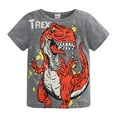 thumbnail image 1 of BJUTIR Boys Tshirts Summer Short Sleeve Cartoon Dinosaur Prints T Shirt Tops For 6-7 Years, 1 of 4