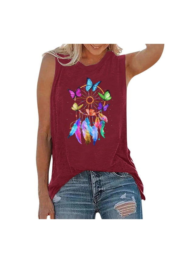 Camisole For Women Tunic For Lady Activewear Tank Tops Sleeveless Yoga Workout Tank Tops Loose Fit Running Exercise Graphic T Shirt