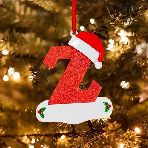 BJUTIR Christmas Alphabet Ornaments 26 Alphabet Personalized Ornaments Christmas Personalized Home Decor Holiday Decor