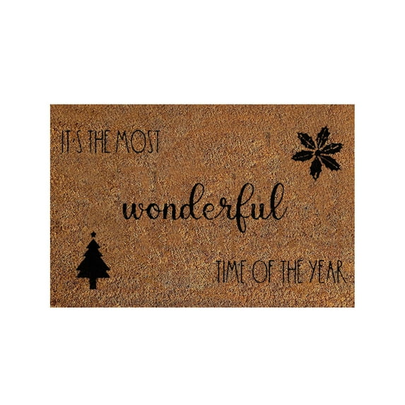 BJUTIR Christmas Coir Welcome Mats For Front Door, Funny Door Mats Outside Holiday Decor