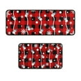 thumbnail image 1 of BJUTIR Christmas Kitchen Carpet (2 Pieces) Merry Christmas Kitchen Carpet Washable Cushion Comfortable Kitchen Carpet Set Holiday Decor, 1 of 9