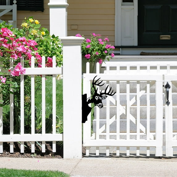 BJUTIR Christmas Outdoor Decorations Peeper Series Animal Decoration Gardens Farm Decoration Iron Silhouette Handicraft Pendant
