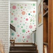 BJUTIR Christmas Snowflake Wall Decals Snowflakes Sticker Window Clings Snowflake Wall Decals Winter Wall Decals Holiday Decor