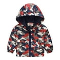 thumbnail image 1 of BJUTIR Coats For Toddler Girls Toddler Kids Baby Cartoon Dinosaur Rainbow Camouflage Zip Windproof Jacket Hooded Trench Lightweight Kids Coats Windbreaker Casual Outerwear, 1 of 3