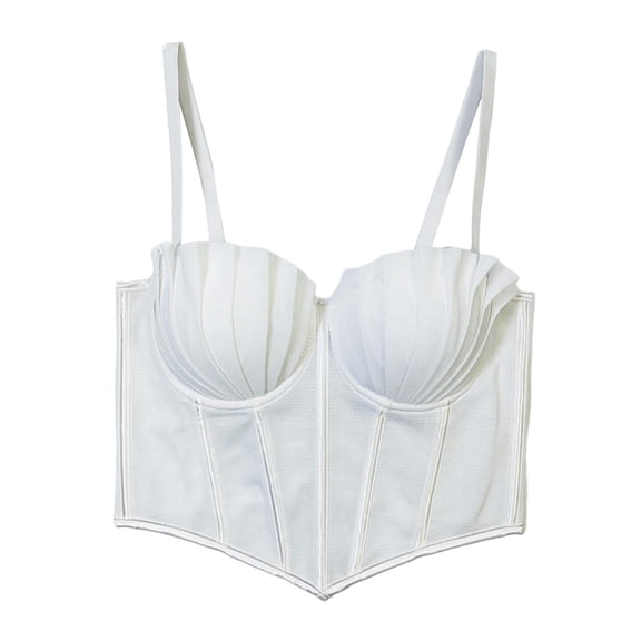 BJUTIR Corset Tops For Women Mesh Lace Bustier Beautiful Back Underwear Wearing To Exposure And Tube Top Thin Models Bodyshaper Top White