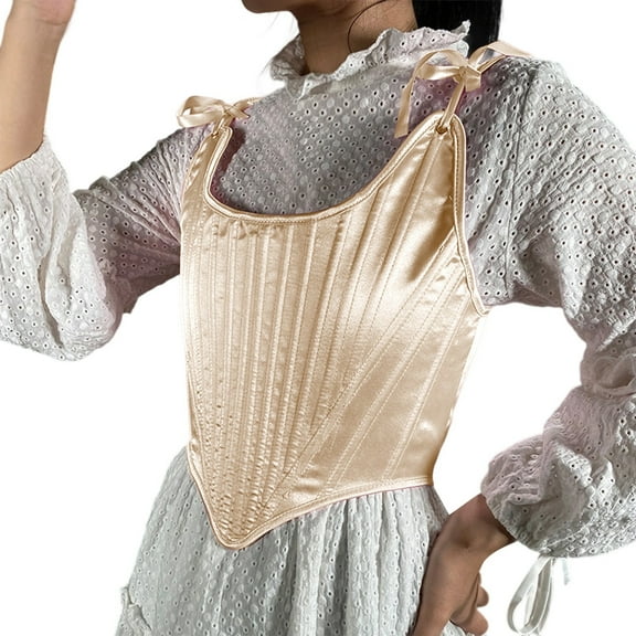 BJUTIR Corset Tops For Women Waist Lace Bustier Corset Top Stylish Bodysuit Party Club Tops Beige