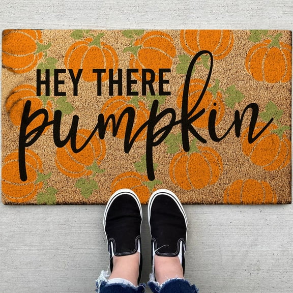 BJUTIR Decorations Doormat Blanket Pumpkin Letter Print Front Door Decorations Decor