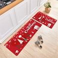 thumbnail image 1 of BJUTIR Door Mat 2 Piece Non Kitchen Mat Runner Rug Set Doormat Merry Christmas Snowman Door Mats Rubber Backing Carpet Indoor Floor Mat, 1 of 9