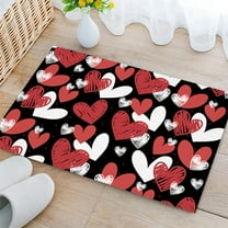 BJUTIR Door Mat Heart Decoration Valentine'S Day Floor Mat Kitchen Entrance Door Mat Bedroom Absorbent Carpet Doormat