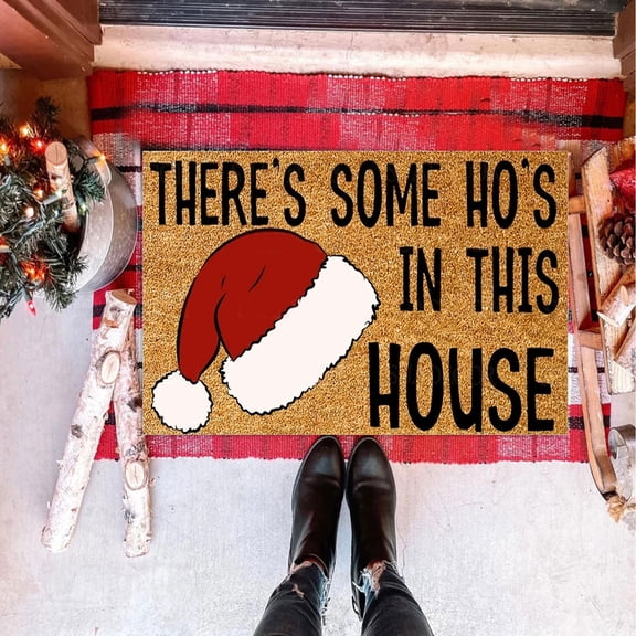 BJUTIR Door mat Christmas Doormat Merry Catmas Doormat Meowy Christmas Doormat Cat Doormats Welcome Mat Doormat Front Porch Rug Doormat Cute Warming Carpet