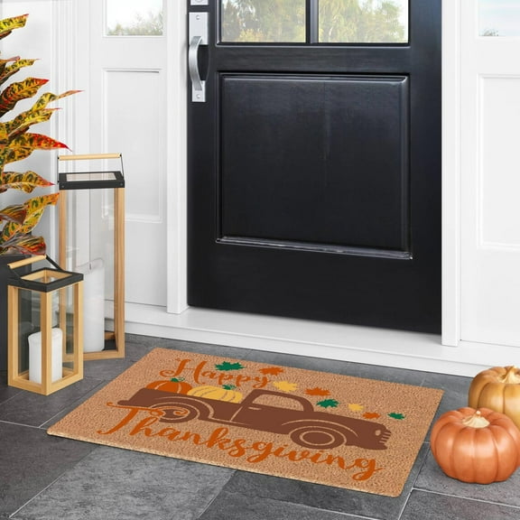 BJUTIR Door mat Happy Thanksgiving Cute Doormat Door Mat Welcome Friends Doormat Doormat New Home Door Mat