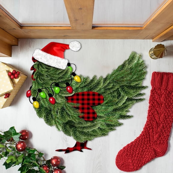 BJUTIR Doormat In Home Christmas Chicken Floor Mat Welcome Door Mat Chicken Polyester Door Mat