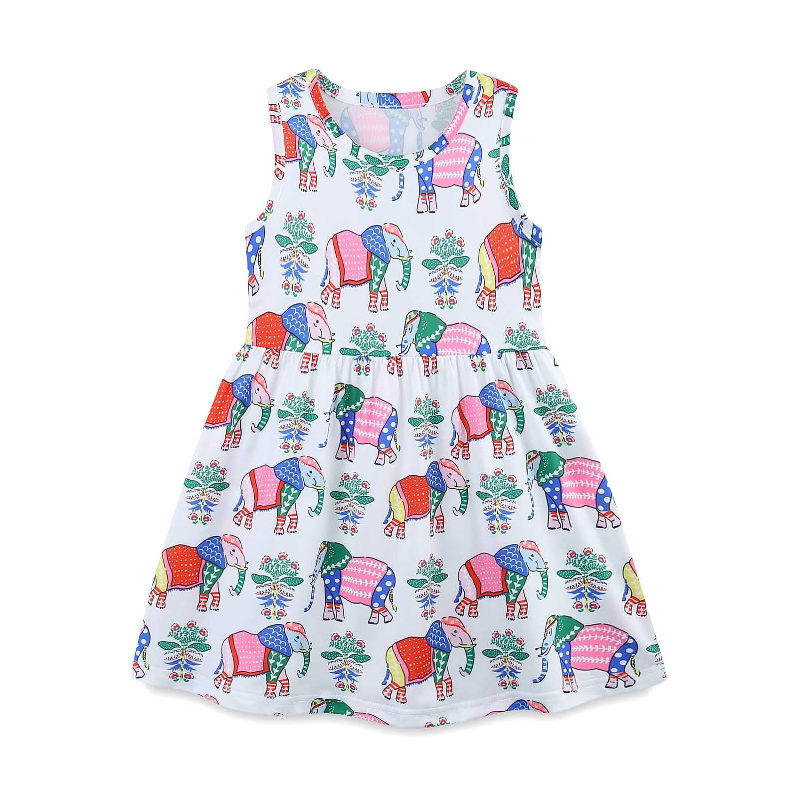 BJUTIR Dresses For Girls Size 3-4 Y New Girl Princess Floral Dress ...
