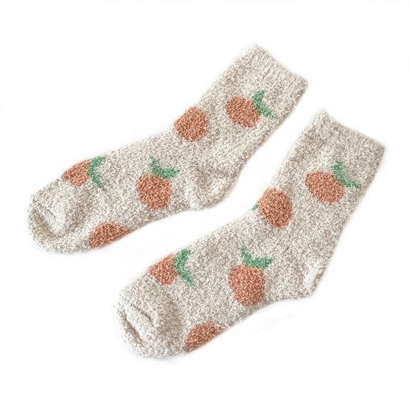 BJUTIR Fashion Socks Thermal Socks For Women Coral Socks Floral Print Socks Colorful Lightweight Socks Casual Socks Winter Socks Soft Warm Comfort Casual Socks