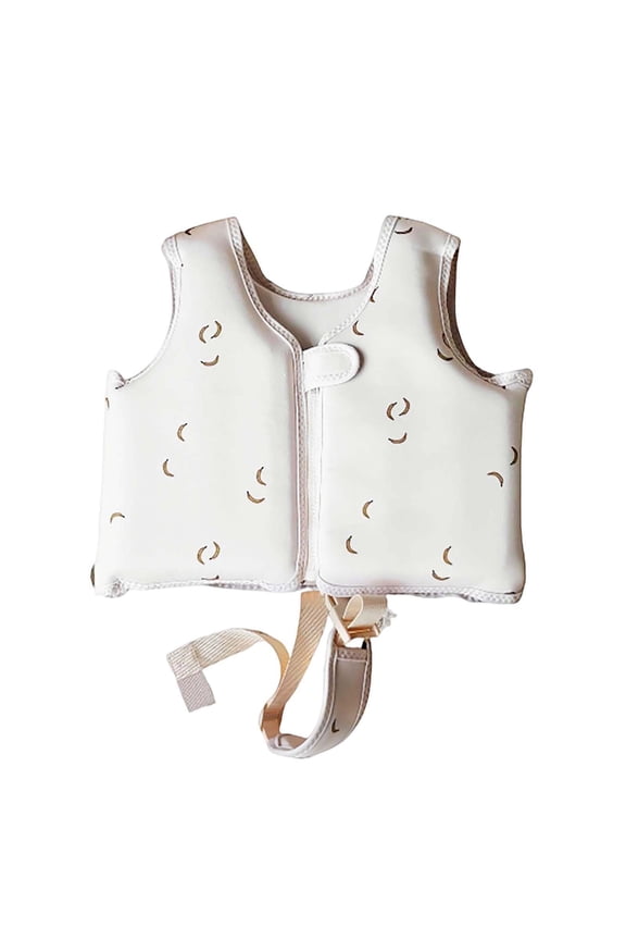 Girls Bathing Suits Ice Printing Swimwear Life Vest For Toddlers Pool Beach Ocean Water Outfit For Swimming And Outdoor Activities Lightweight Summer Beachwear Beige Size 2-7 Years