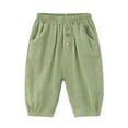 thumbnail image 1 of BJUTIR Girls Pants Toddler Spring Summer Solid Cool Hip Hop Pants With Pocket Streetwear Stylish Light Green Trousers Size 12-18 Months, 1 of 8